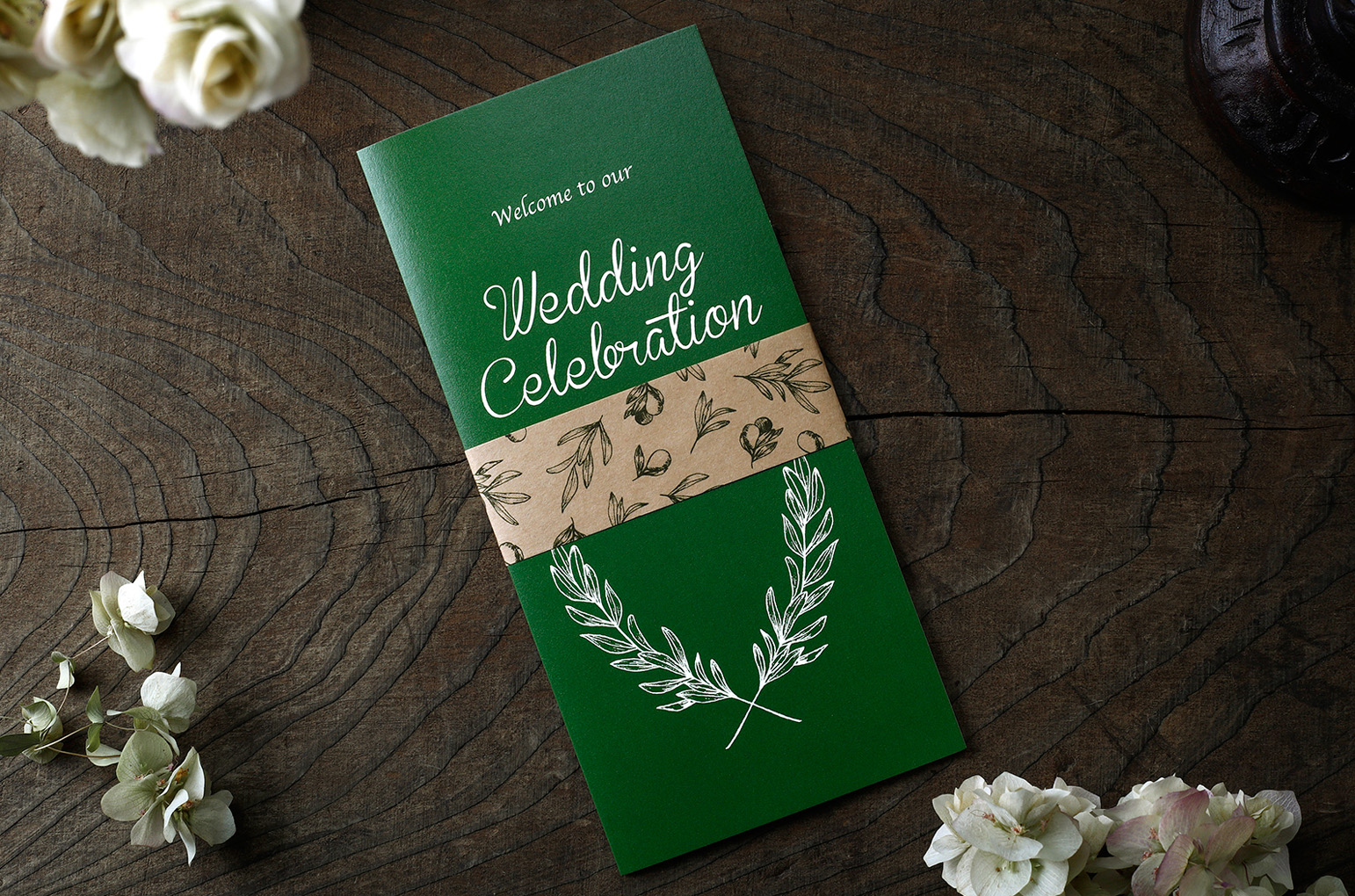 Olive greenオリーブ　グリーン　A4(クラフト帯付き)