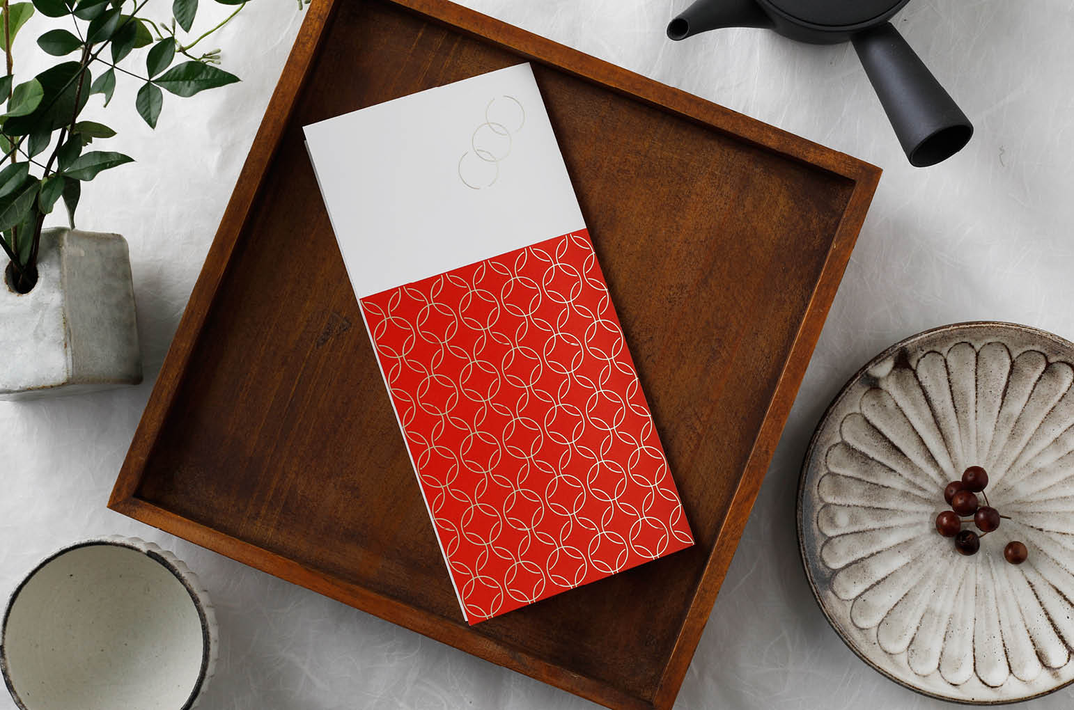IIEN IWAI red and whiteいい○　い○い　紅白　A4