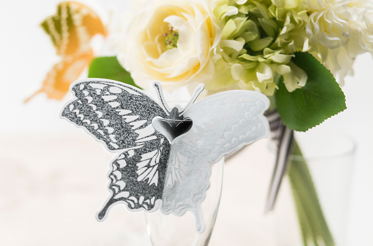 BUTTERFLY CARD silver蝶カード　シルバー
