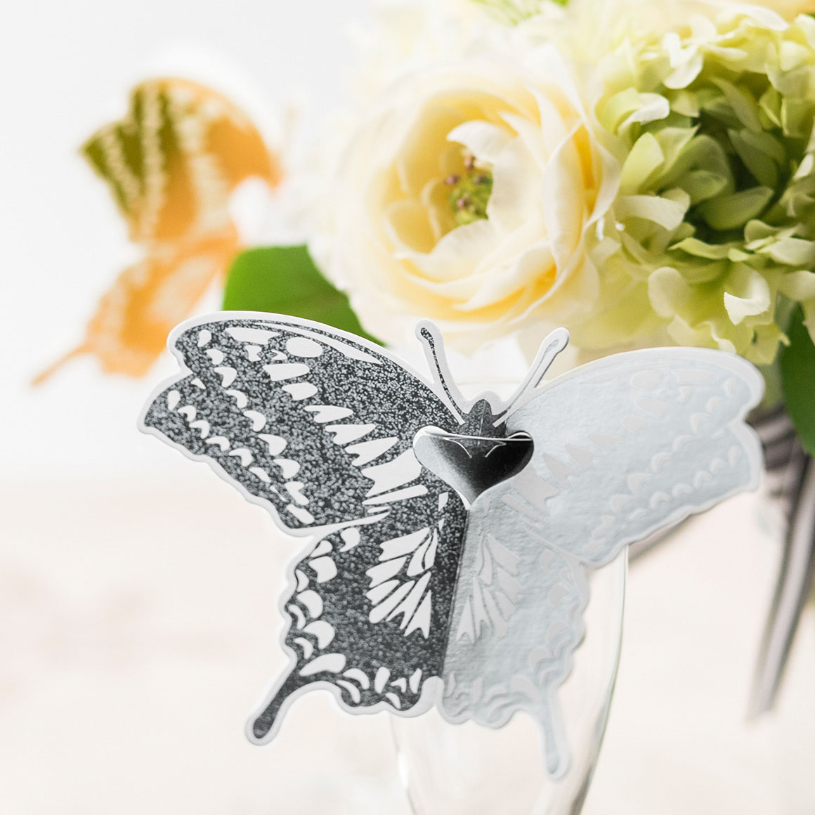 BUTTERFLY CARD silver蝶カード　シルバー