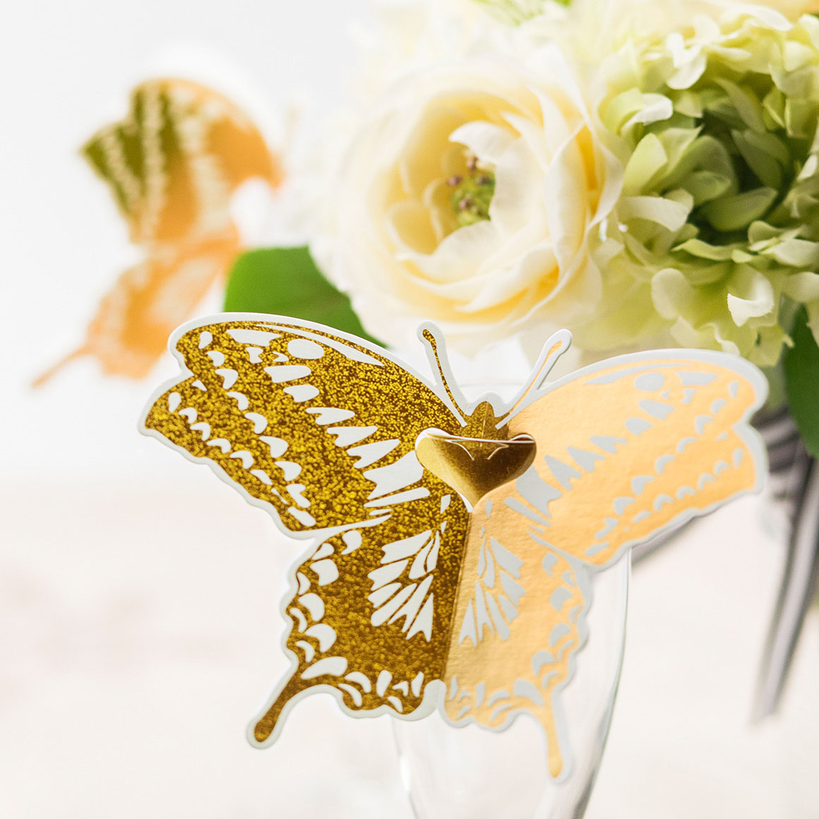 BUTTERFLY CARD gold蝶カード　ゴールド