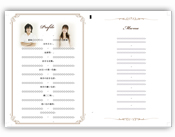 結婚式 招待状・席次表　テンプレート　プロフィール　メニュー　ご挨拶