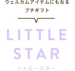 ウェルカムアイテムにもなるプチギフト LITTLE STARリトルスター